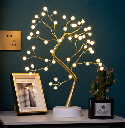 Decorative LED Tree Lamp Table top,Fairy Lights Spirit Tree, Bonsai Tree Light, Decoration for Room,Wedding,Bedroom,Gifts (36 LED Pearl)